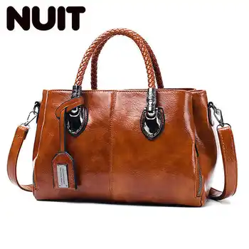 

Vintage Oil Wax leather luxury handbags women bags designer ladies hand bags for women 2020 bag sac a main Femme Bolsa Feminina
