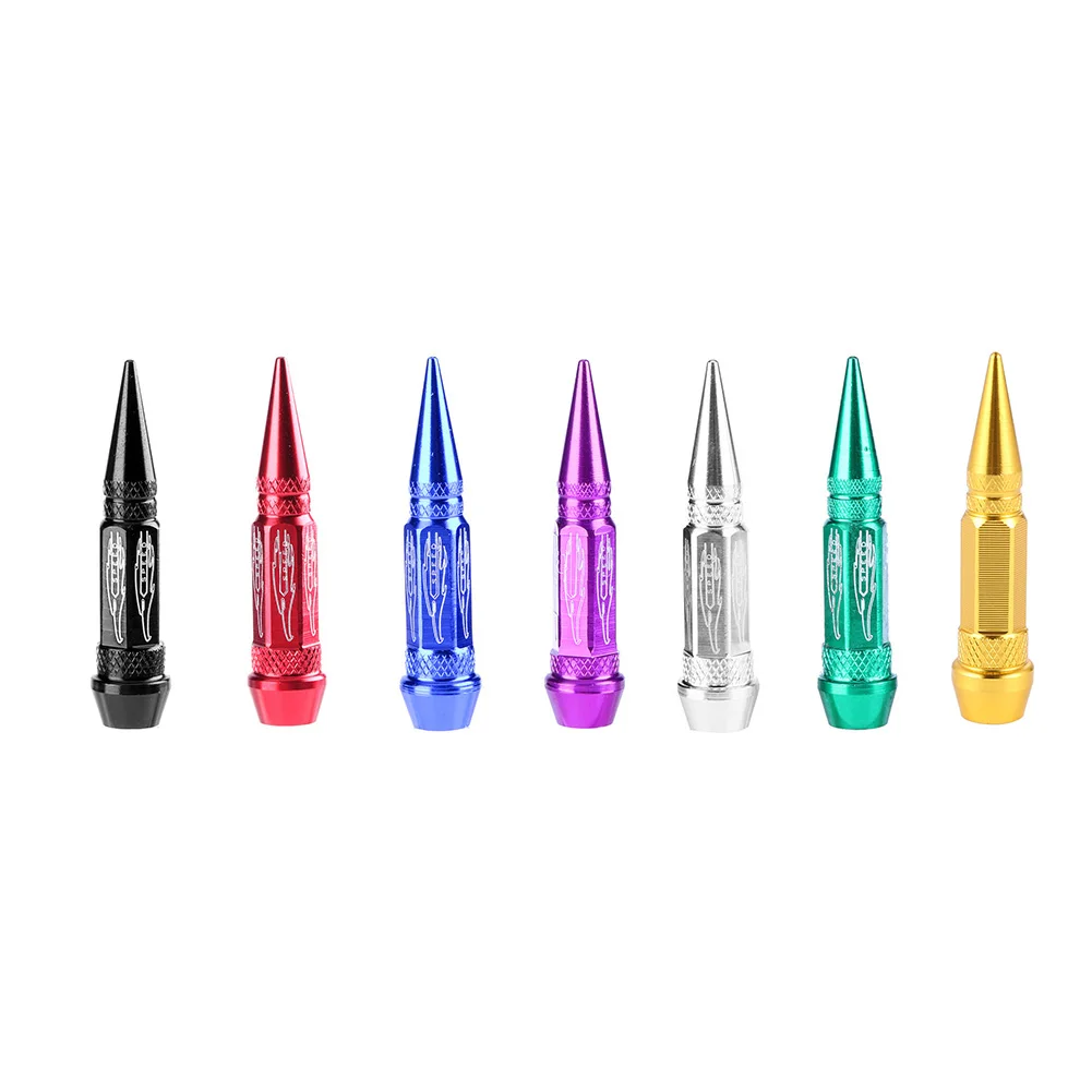 7 Colors 4pcs/set Aluminum Alloy Spike Design Universal Car Wheel Valve Caps Bicycle Tire Air Cover for Truck Motorcycle | Автомобили и