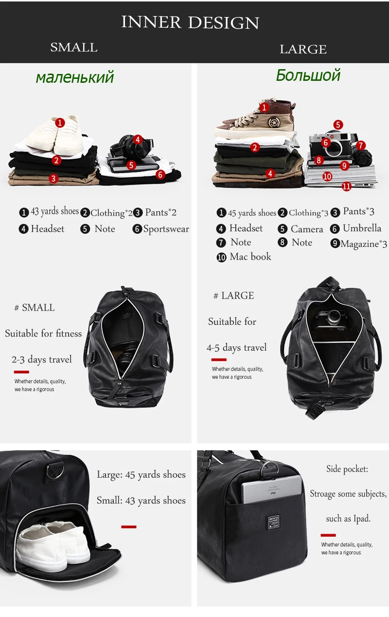 Кожаная мужская Спортивная тренировочная сумка, спортивная сумка из ПУ кожи для фитнеса с обувью, Мужская Военная прочная сумка для путешествий/багажа