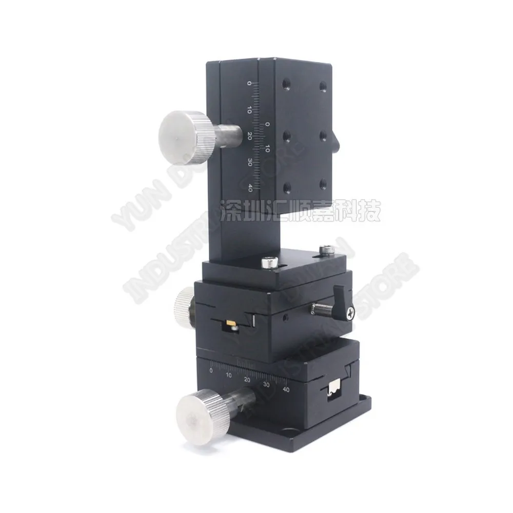

15mm travel XYZ 3 Axis 40*60mm Precision Manual Trimming Platform 49N Guide Fine Tuning Sliding Table for Position Lab Optical