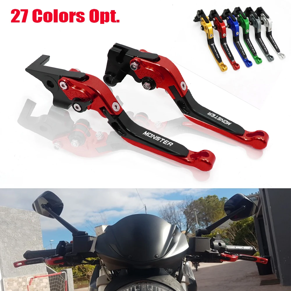 For Ducati Monster ST2 M 400 600 620 695 750 919 796 696 M600 Motorcycle Accessories Folding Extendable Brake Clutch Levers | Автомобили и