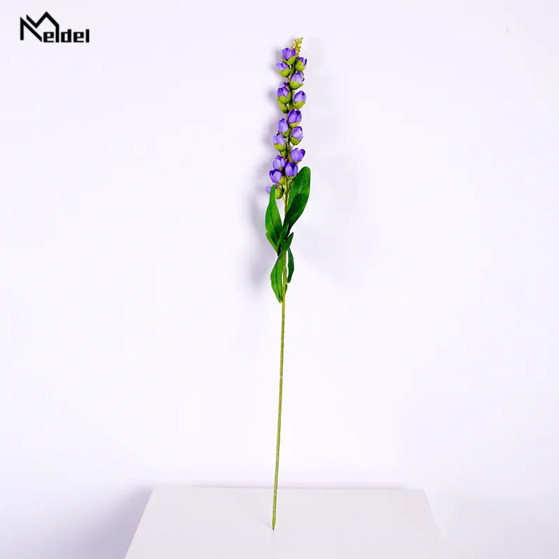 Purple Мелдель ландыши пластиковая искусственная Цветочная подделка ландыши Сделай Сам букет Цветочная композиция Свадебный домашний декор - Цвет: Purple