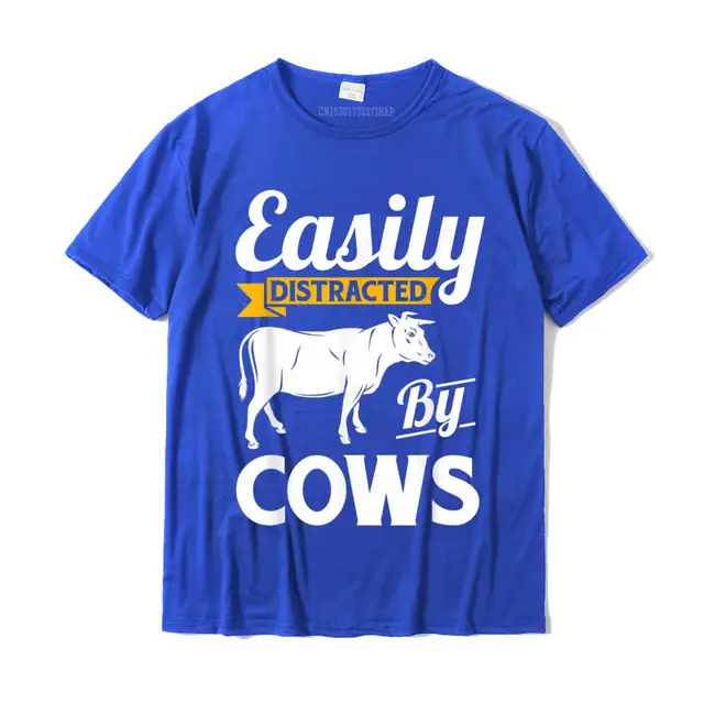 Easily Distracted By Cows Funny Cow 
