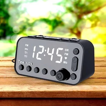 

2 In 1 Digital DAB FM Mirror Alarm Clock Radio LCD Display Backlight Adjustable Alarm Volume Alarm Clock High Quality Durable