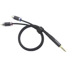 4 4mm to RCA Balanced Headphone Audio Headphone Adapter Silver Plated Cable 1 FT 0 3M