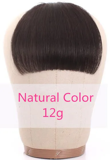 Natural Color 12g Halo Lady beauty, бразильские человеческие волосы, аккуратные челки, накладные волосы, не Реми, заколки, бахрома, волосы, челка, светильник, коричневый, блонд - Цвет: Natural Color 12g