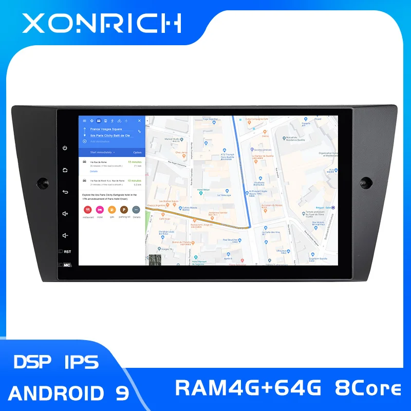 

IPS DSP 8 Core 1 Din Android 9.0 Car Radio Multimedia Player For BMW E90/E91/E92/E93 Navigation GPS Stereo DVD head Unit 4+64GB