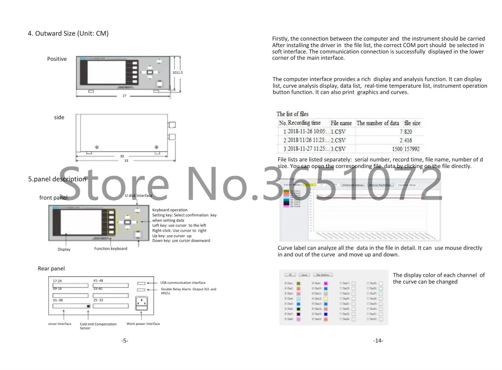 hzk-pz1000p英文版多路温度使用说明书v1.5(双面)_6_副本