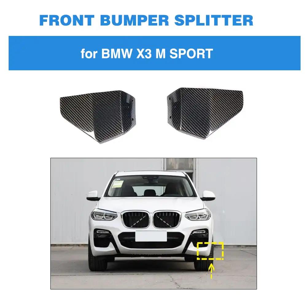 Front Bumper Splitters For BMW X3 G01 X4 G02 M Sport 2018 2020 Front
