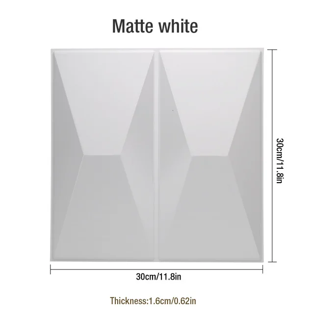 Matt white 30x30 см 3D Художественная настенная панель настенные наклейки 3D Хрустальные бриллиантовые наклейки ТВ окно фон обои магазин двери Материал стерео - Цвет: Matt white