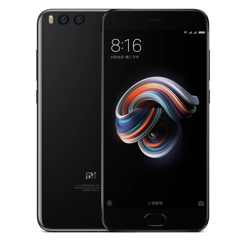 Глобальный Встроенная память Xiaomi Mi Note 3 смартфон 6 ГБ 128 Snapdragon 660 NFC 12MP+ 12MP двойной Камера 4 боковых изогнутых Стекло мобильного телефона - Цвет: Black