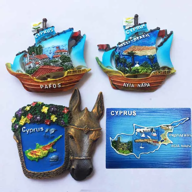 Hand painted Fridge Magnet Cyprus travel gift nice décor