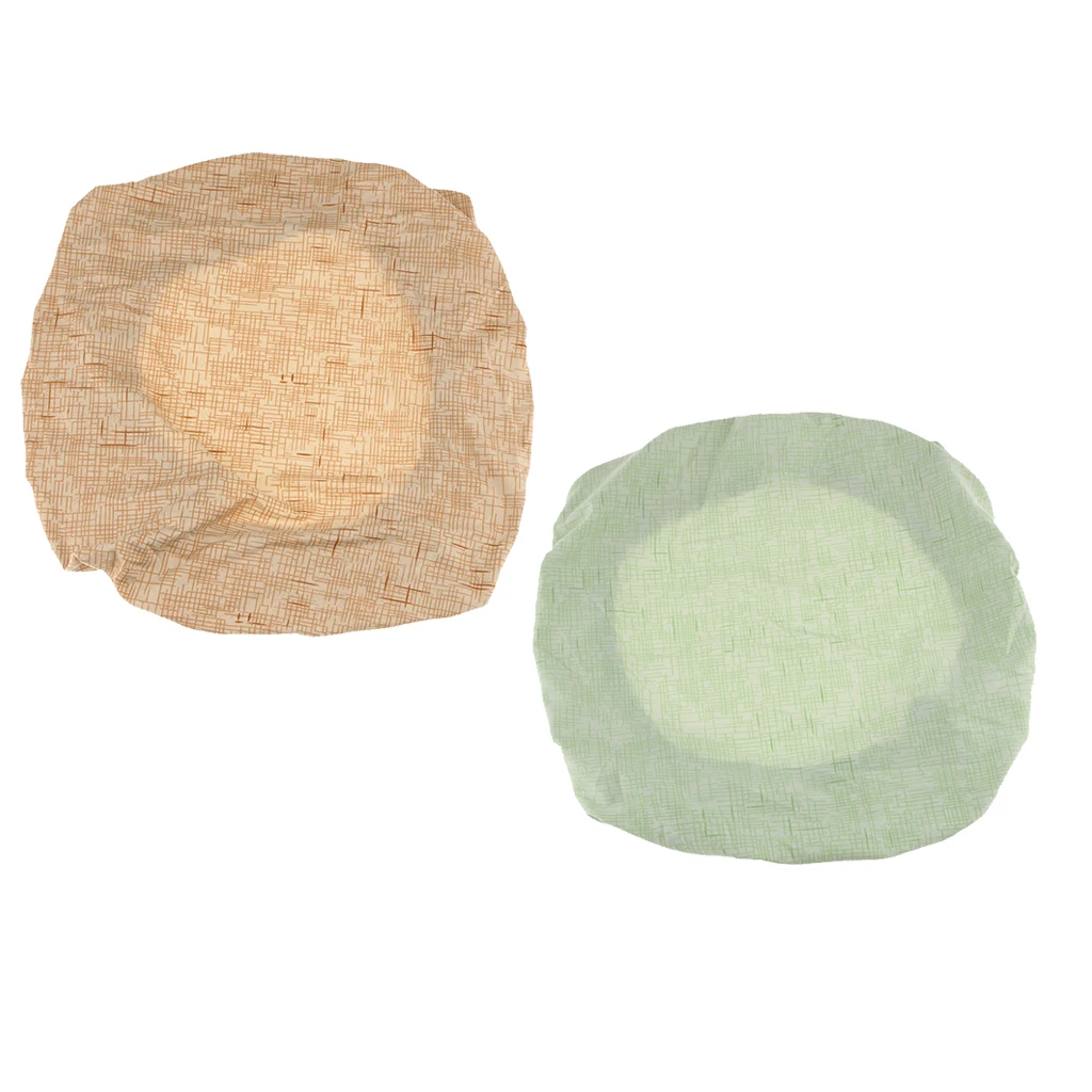 Pack 2 Spandex Stretch Chair Seat Cover Bar Stool Slipcover Home Party Pub Club- Green, Khaki