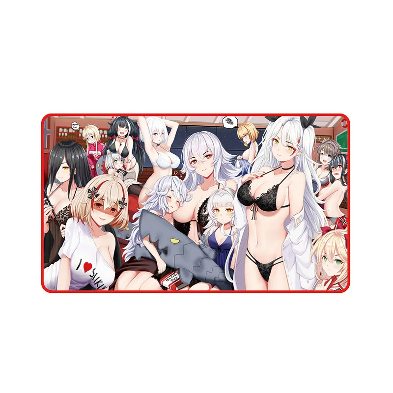 FFFAS XL японский аниме HD цельный коврик для мыши светодиодный RGB компьютерный коврик для мыши запирающий край утолщенный коврик - Цвет: 600x350mm