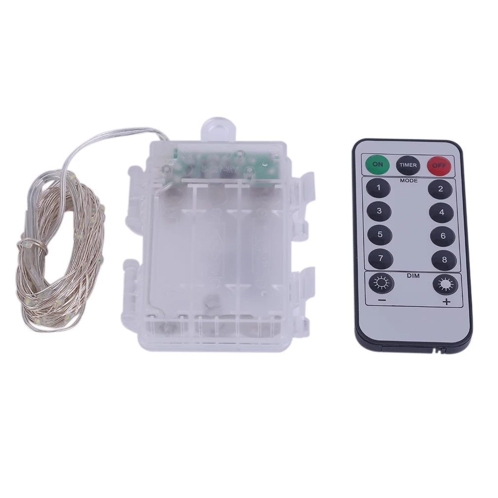 

Festival Decorative LED Strip Light 3M 30 LED Garland Silver Wire String Light Fairy Lamp 3 AA Battery Box with Remote Control