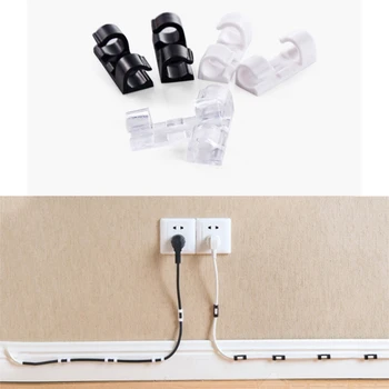 

20 pcs /pack Wire Retainer Drop Cable Clip Tidy Desk Organizer Cable USB Cable Lead Charger Cable Holder Organizer Holder