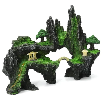 

1 pcs Resin Non toxic Reef Aquarium Rockery Mountain Fish Tank Palace Ornament Decor