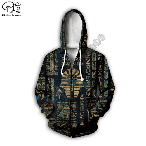 zip hoodie Мужские и женские Индийский Родной принт 3d Толстовка древних Egyp Толстовка жакет на молнии пальто унисекс уличная Повседневное, спортивный костюм, пуловер, 8 - Цвет: zip hoodie