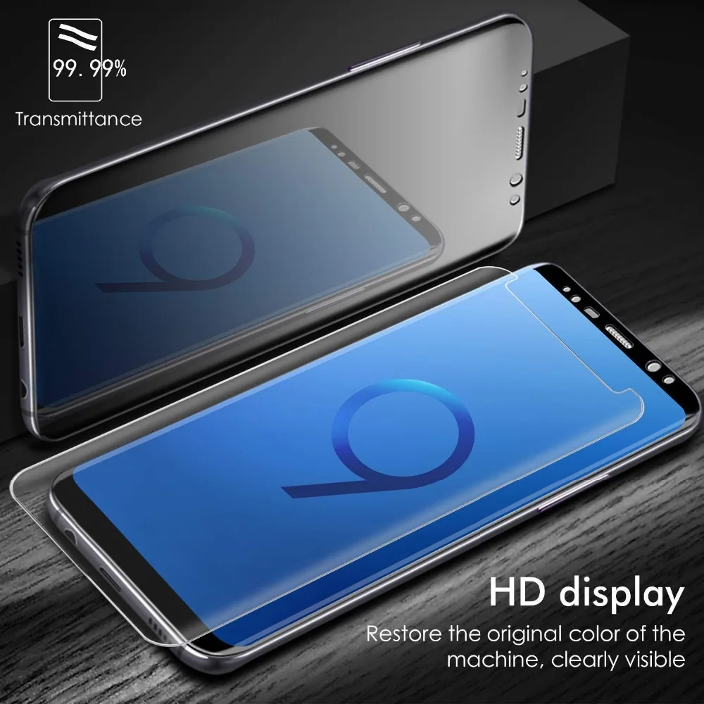 3D полное покрытие закаленное Стекло для SAMSUNG Galaxy note8 note9 Note10 Pro S6 S7 край S8 S9 S10 плюс Защитная пленка для экрана, защита