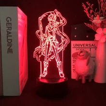 

Anime Figure Lamp Genshin Impact Night Light Kid Shenhe Arataki Itto Decor Child Gift Base And Acrylic Board Are Sold Separately