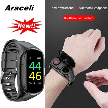 

2020 Newest Wireless Bluetooth 5.0 Call Headset 2 In 1 Smart Bracelet Heart Rate Blood Pressure Color Screen Smart Sport Band