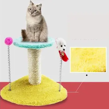 

Pets Play Toys Cat's Tree Tower Triangle Bottom Pets Play Tree Scratching Tree Arbre Chat Climbing Jumping Toy Frame Rascador
