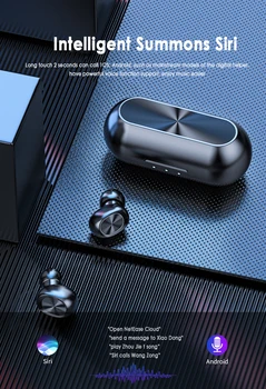 

5.0 Earphones TWS Bluetooth Charging Box Wireless Headphone 9D Stereo Sports Waterproof Earbuds Headsets With Microphone