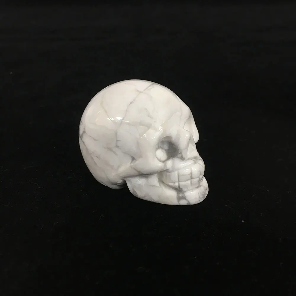 howlite каменный череп резной хрустальный череп для украшения дома для подарка LP