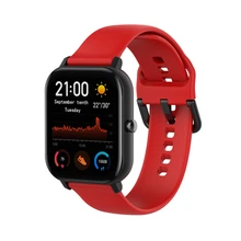 Ремешок Amazfit GTS 20 мм спортивный ремешок для Amazfit Bip Браслет Силиконовый ремешок для часов сменный Браслет для Amazfit GTR 42 мм L S