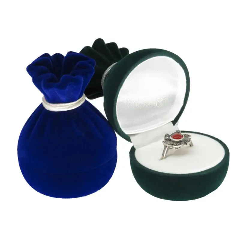 

Creative Fashion Cute Ear Stud Case Pomegranate Flower Round Rings Storage Box