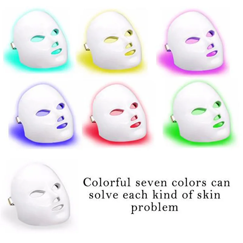 

Led Facial Mask 7 colors LED Photon Therapy Mask Rejuvenation Wrinkle Acne Removal Face Beauty Spa Skin Care