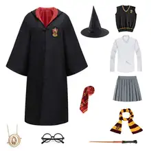 Cosplay Halloween Costume Cloak Robe Party-Uniform Quidditch Magic Green School Women