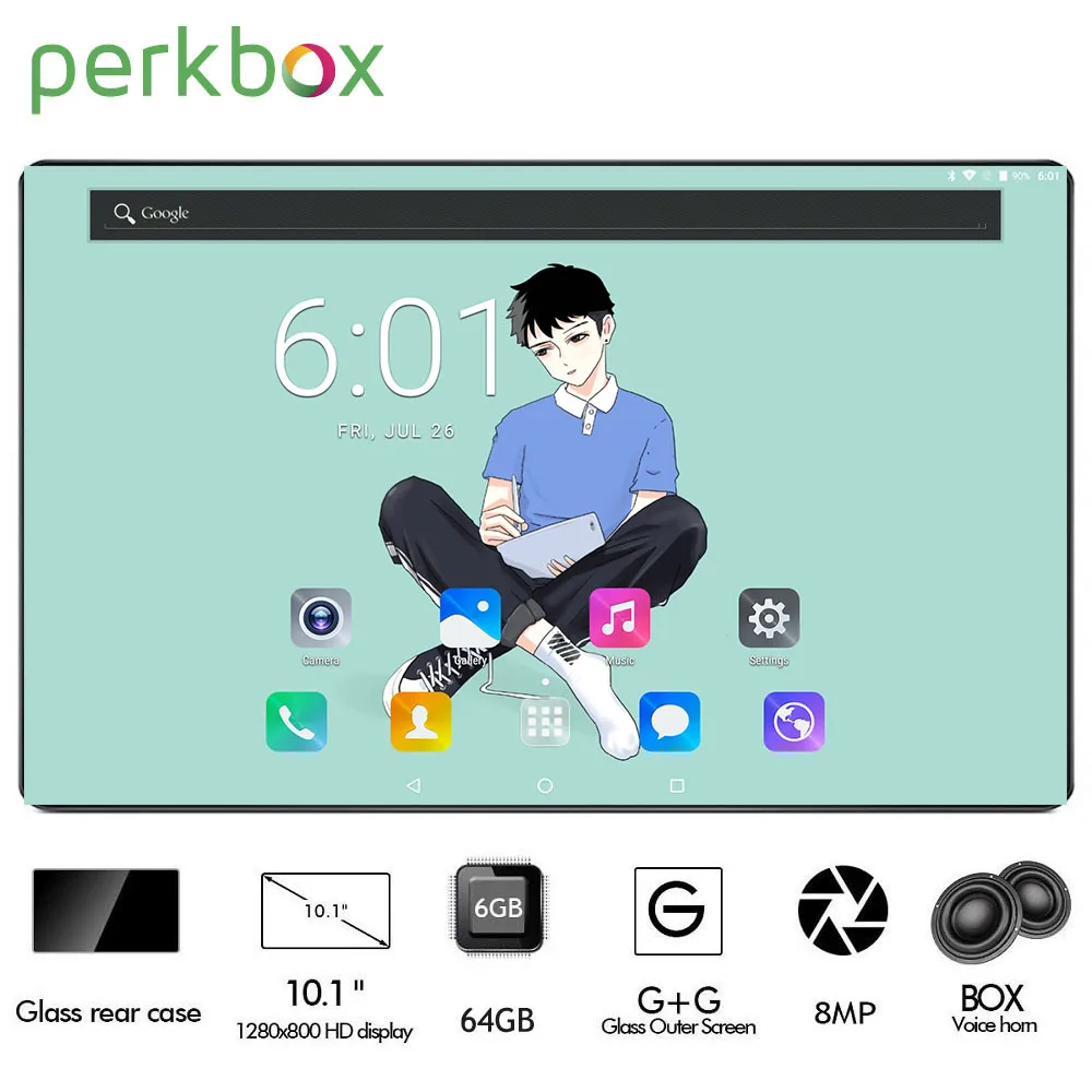 

New Version 10 inch tablet 6GB RAM 128GB ROM Octa Core 1280x800 IPS 8.0MP Android 9.0 3G 4G FDD LTE Wifi GPS Tablet 10 10.1