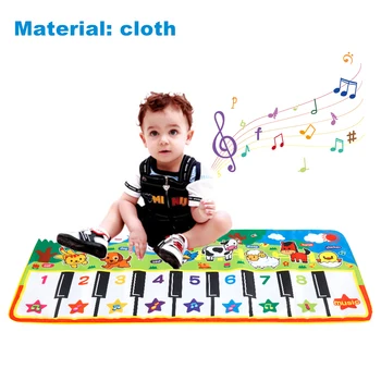 

135X58CM Large Size Musical Mat Baby Animal Theme Educational Learning Toy Children Baby Toy Infantil Playing Type Music Mat