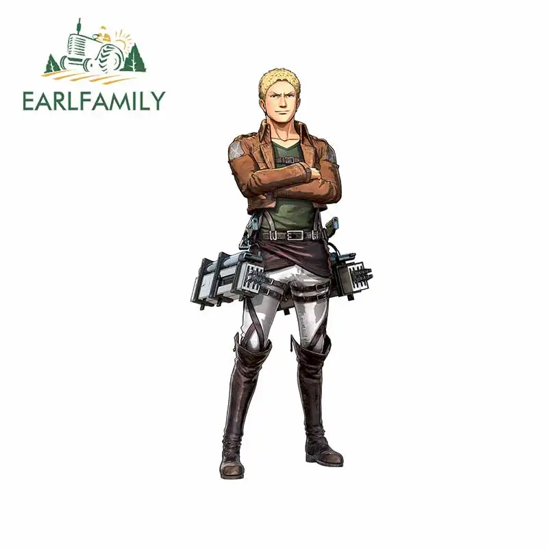 EARLFAMILY 13cm x 6cm for Reiner Braun Attack on Titan Motorcycle Decal Car Bumper Window Stickers DIY Waterproof Fashion Decor |