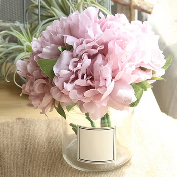 

Peony Simulation Flower Artificial Peony Hydrangea Family Wedding Party Valentine's Day Floral Decoration
