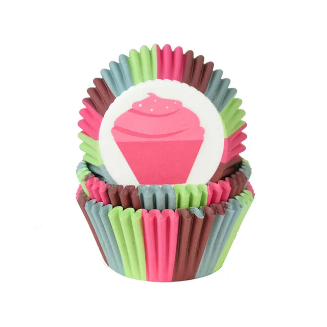 100pcs/set Muffin Liners Cupcake Paper Cups Cake Forms Baking Box Case Cake Mold Decorating Tool Wedding Birthday Party Supplies D07