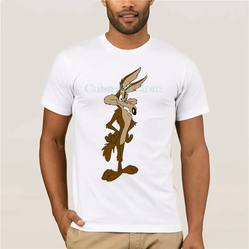 Новинка Wiley Coyote футболка для мужчин Looney Tunes Road Runner с мультипликационным принтом