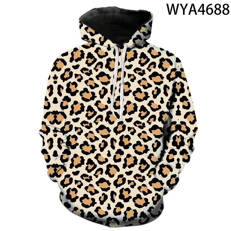 

New Leopard Print Hoodies 3D Printed New Men Women Children Fashion Sweatshirts Hooded Boy Girl Kids Pullover Streetwear Jacket