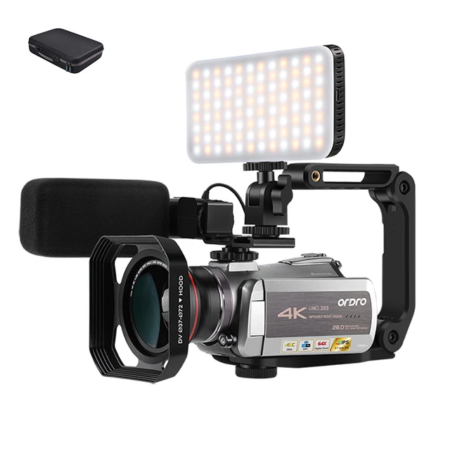 Cámara Blogger, videocámara profesional con visión nocturna infrarroja, Vlogger, cámara Digital, Filmadora Full HD, YouTube, 4K - AliExpress