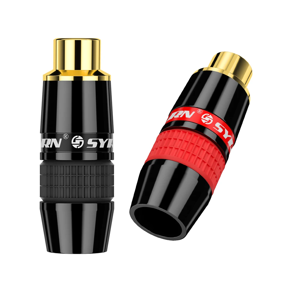 Высококачественный золотой разъем RCA для аудио и видео адаптер Hi Fi DIY кабеля