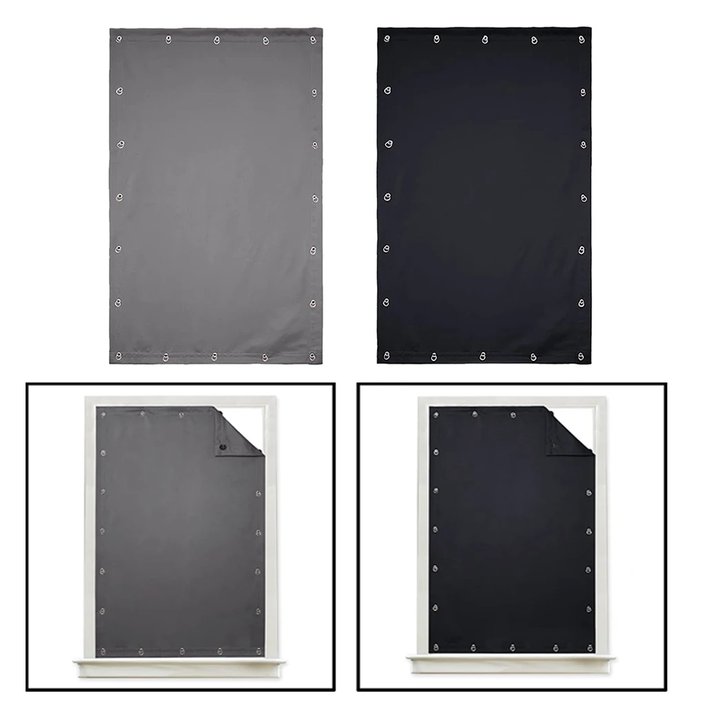 Blackout Blind Curtains with Suction Cups Shading Reflecting Heat Insulation Suitable for Roof Windows