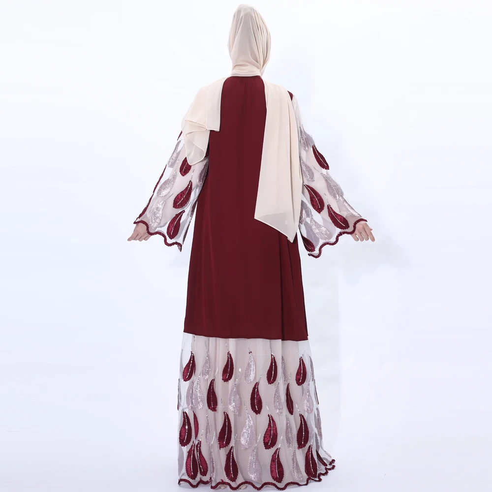Eid Abaya платье мусульманское женское кимоно с открытым спереди абайя кардиганы