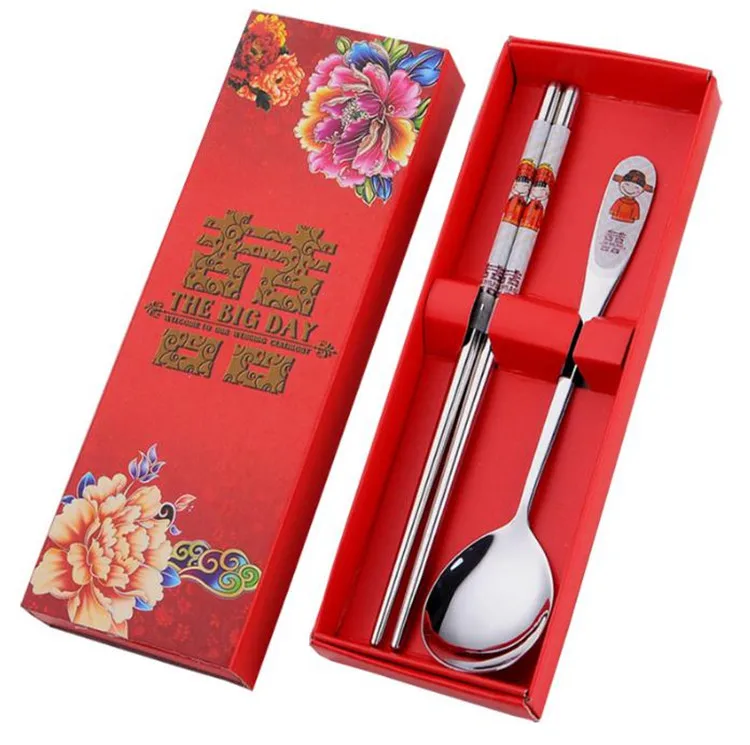 100-pcs-lot-Stainless-Steel-Dinnerware-Double-Happiness-Red-Color-Spoons-Chopstick-Sets-Wedding-Party-Gifts (4)