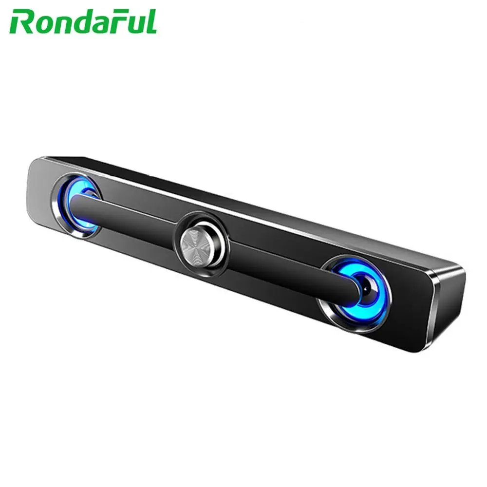 Портативный стереозвуковой динамик 9D USB-панель прочный Настольный сабвуфер