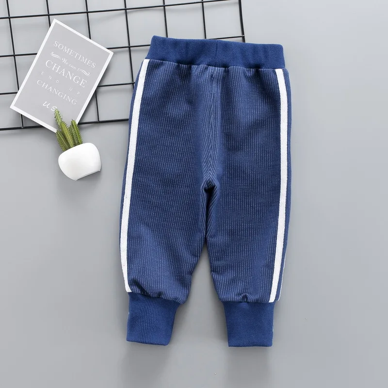 Новые повседневные осенние детские спортивные штаны в полоску длинные детские штаны