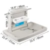 VEVOR Baby Changing Station Commercial Wall Mounted Baby Diaper Changing Table Fold Down Vertical Restrooms Baby Changing Table 6