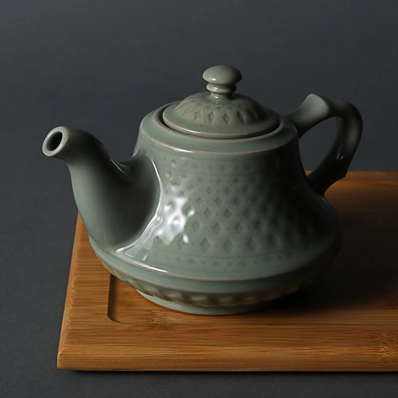 Юэ печной фарфор Wenshi Celadon чайный сервиз, кружка для вина китайский заварочный чайник Набор церемониальный подарок кофейные и чайные наборы