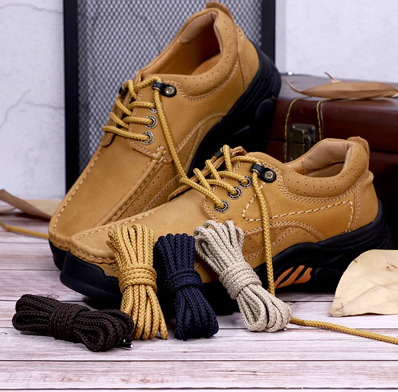 1 Paar runde Schnürsenkel Rhabarber stiefel Werkzeugs chuhe Stiefel Lederschuhe feste Spitze Schnürsenkel für 14 farbige Schnürsenkel Zubehör – Detail 17