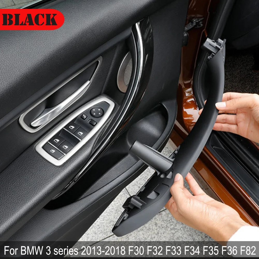 Jeu De 6 Poignées De Porte Intérieure Pour BMW Série 3 E90/E91/E92/E93 – Noir, Compatible Nombreux Modèles